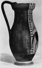 OLPE (ETRUSCAN, BLACK-FIGURE)