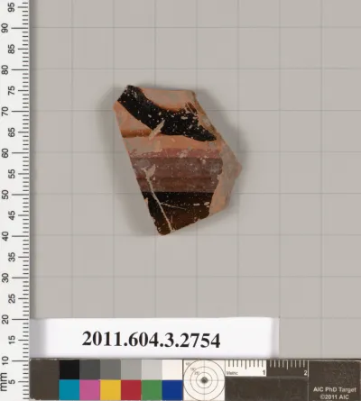Terracotta fragment of a closed shape