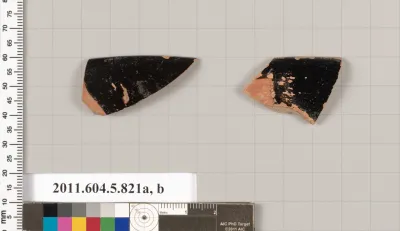 Terracotta rim fragments of kylikes (drinking cups)