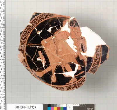 Terracotta fragment of a kylix (drinking cup)