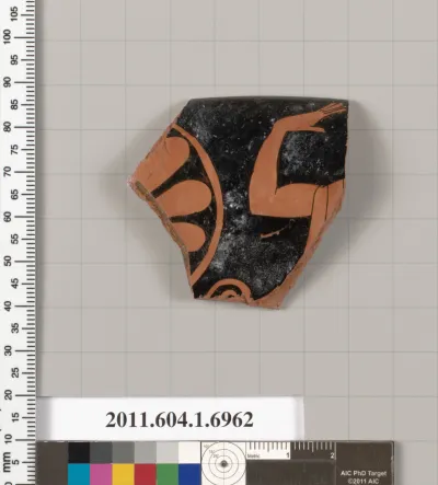 Terracotta rim fragment of a kylix (drinking cup)