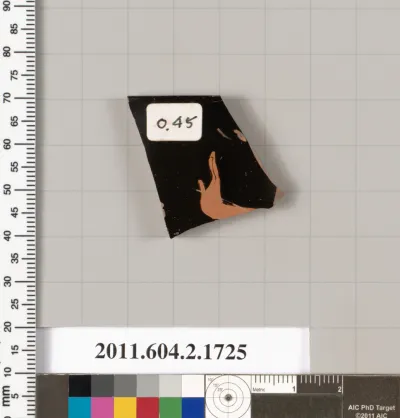 Terracotta rim fragment of a skyphos (deep drinking cup)