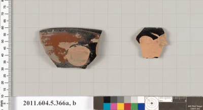 Terracotta rim fragments of kylikes (drinking cups)