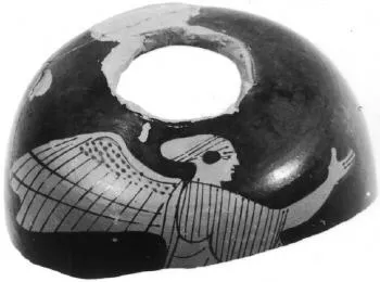 LEKYTHOS, SQUAT, FRAGMENT (ATHENIAN, RED-FIGURE)