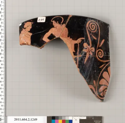 Terracotta fragment of a skyphos (deep drinking cup)