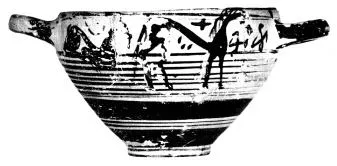 SKYPHOS (ATHENIAN GEOMETRIC, SILHOUETTE)