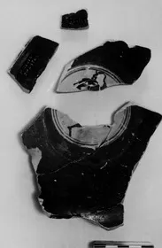 CUP, FRAGMENTS (ATHENIAN, BLACK-FIGURE)