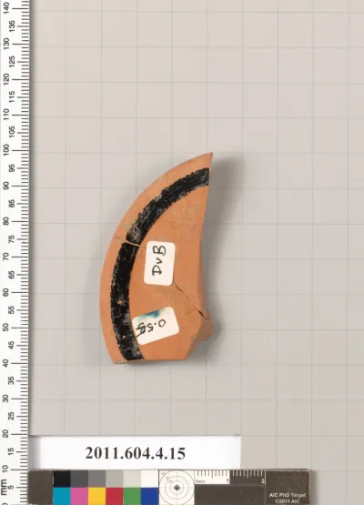 Terracotta fragment of a kylix (drinking cup)