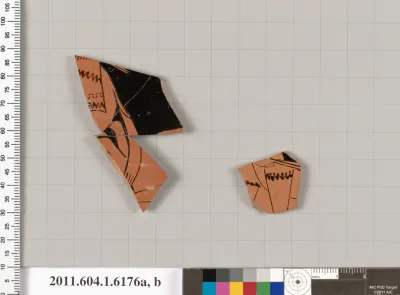 Terracotta fragments of a kylix (drinking cup)