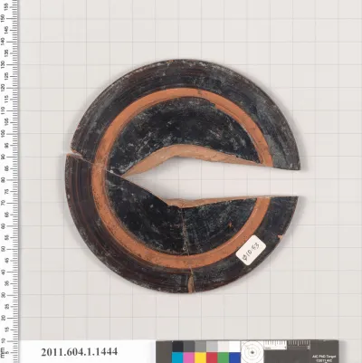 Terracotta fragments of a kylix (drinking cup)