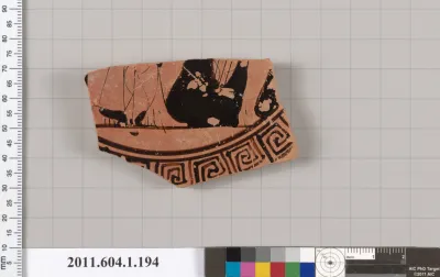 Terracotta fragment of a kylix (drinking cup)