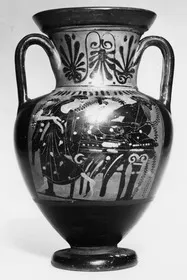 AMPHORA, NECK (ATHENIAN, BLACK-FIGURE)