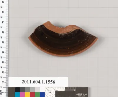 Terracotta fragment of a kylix (drinking cup)