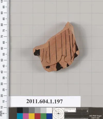 Terracotta fragment of a kylix (drinking cup)