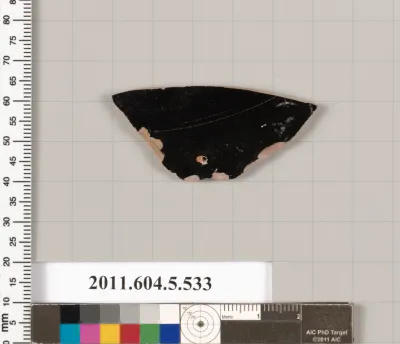 Terracotta fragment of a kylix (drinking cup)