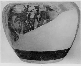 KRATER, COLUMN, FRAGMENTS (ATHENIAN, BLACK-FIGURE)
