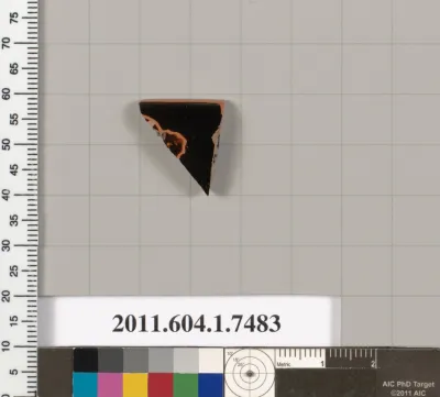 Terracotta rim fragment of a kylix (drinking cup)