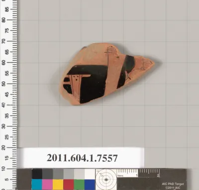 Terracotta fragment of a kylix (drinking cup)