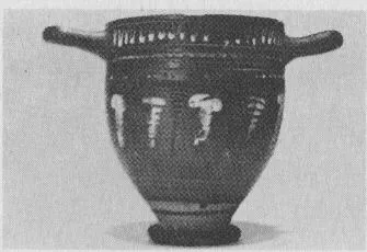 SKYPHOS (SOUTH ITALIAN, GNATHIAN, BLACK GLAZE)