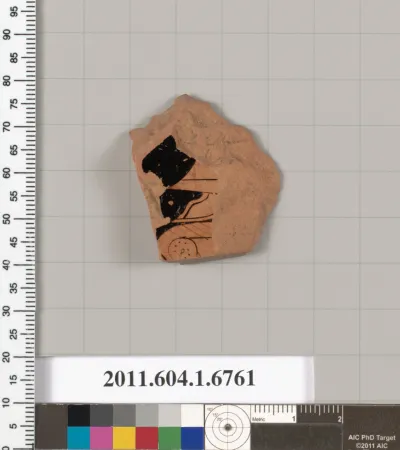 Terracotta fragment of a kylix (drinking cup)