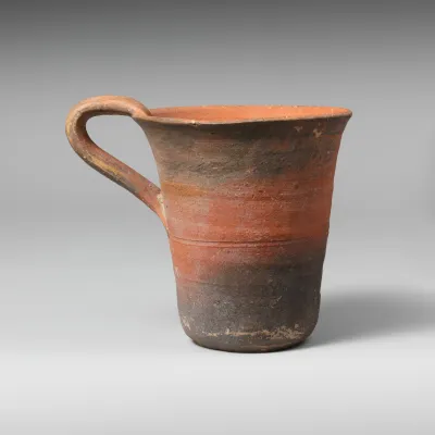 Terracotta one-handled cup