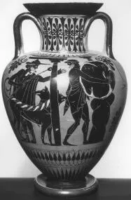 AMPHORA, NECK (ATHENIAN, BLACK-FIGURE)
