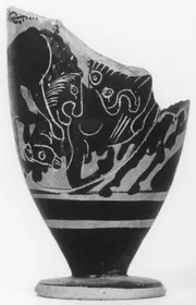 LEKYTHOS, FRAGMENT (ATHENIAN, BLACK-FIGURE)