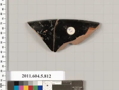 Terracotta rim fragment of a kylix (drinking cup)
