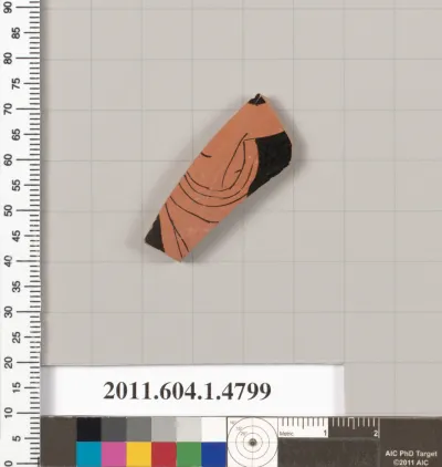 Terracotta fragment of a kylix (drinking cup)