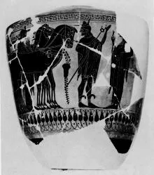 LEKYTHOS, FRAGMENT (ATHENIAN, BLACK-FIGURE)