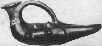 FIGURE VASE, ASKOS (ATHENIAN, RED-FIGURE)