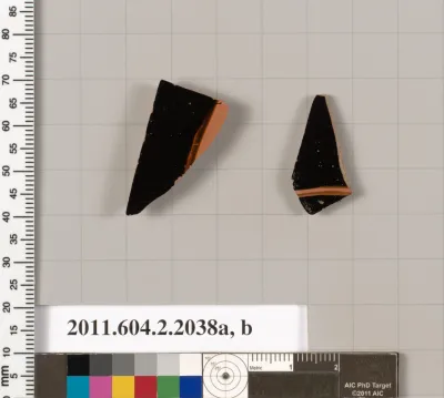 Terracotta fragments of pots; glazed on the inside