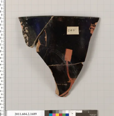 Terracotta fragment of a skyphos (deep drinking cup)