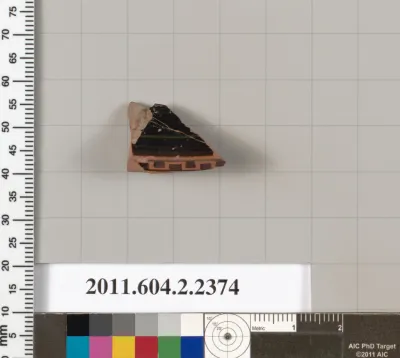 Terracotta fragment of a standlet