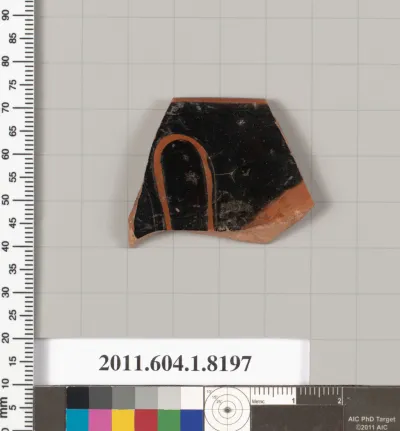 Terracotta rim fragment of a kylix (drinking cup)