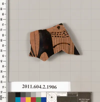 Terracotta fragment of a skyphos (deep drinking cup)