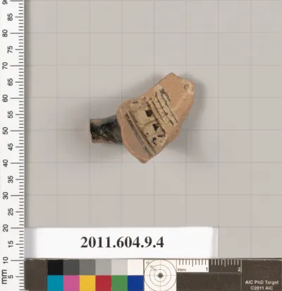 Terracotta fragment of a kylix (drinking cup)