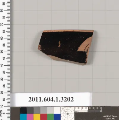 Terracotta rim fragment of a kylix (drinking cup)