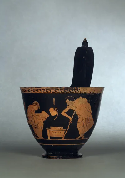 Kyathos, Schule (Attischer Trinkbecher mit Schlaufenhenkel)