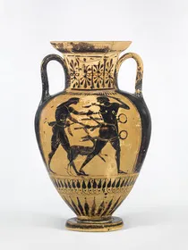 AMPHORA, NECK (ATHENIAN, BLACK-FIGURE)