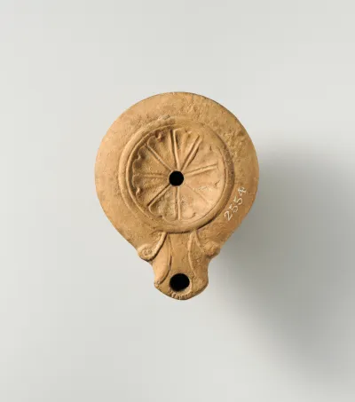 Terracotta oil lamp