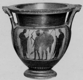 KRATER, COLUMN (ATHENIAN, BLACK-FIGURE)