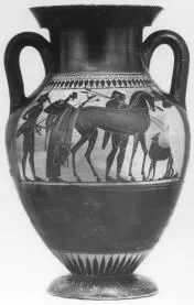 AMPHORA, BELLY, TYPE B (ATHENIAN, BLACK-FIGURE)