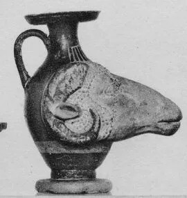 FIGURE VASE, LEKYTHOS (SOUTH ITALIAN (?), RED-FIGURE)