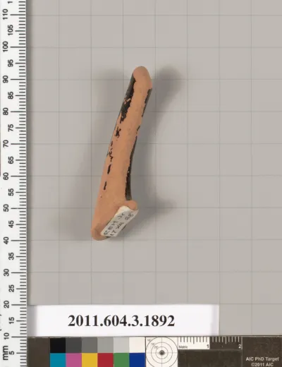 Terracotta fragment of a kylix (drinking cup) or a skyphos (deep drinking cup)?