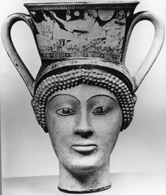 FIGURE VASE, OINOCHOE (ATHENIAN, RED-FIGURE)