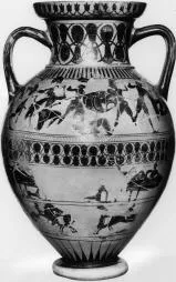 AMPHORA, NECK (ATHENIAN, BLACK-FIGURE)