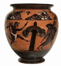 STAMNOS (ATHENIAN, BLACK-FIGURE)