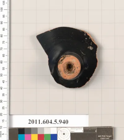 Terracotta fragment of a kylix (drinking cup)