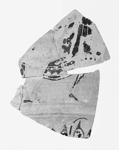 Attic Black-Figure Amphora Fragment (comprised of 3 Joined Fragments)